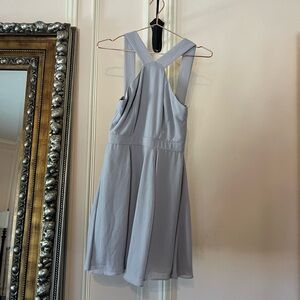 Lulu's Chic Gray Backless Dress